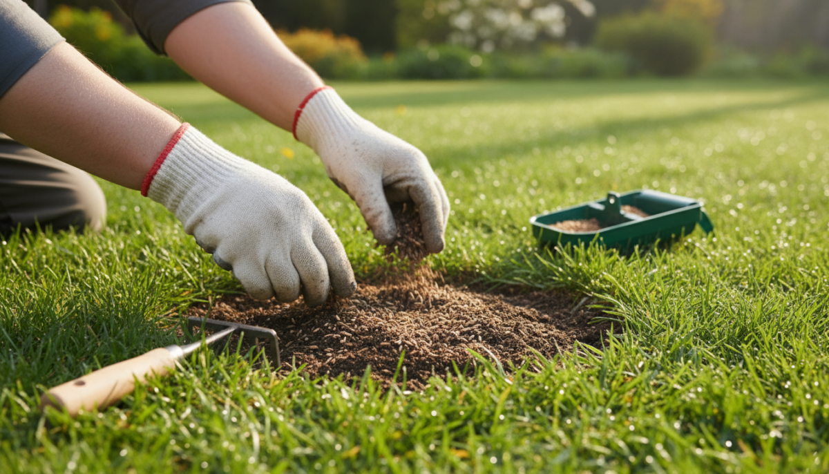 découvrez comment regarnir facilement les trous dans votre gazon au printemps pour obtenir un tapis vert dense et éclatant toute la saison.