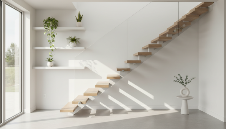 Déco d’escalier : idées simples et propres pour un intérieur harmonieux