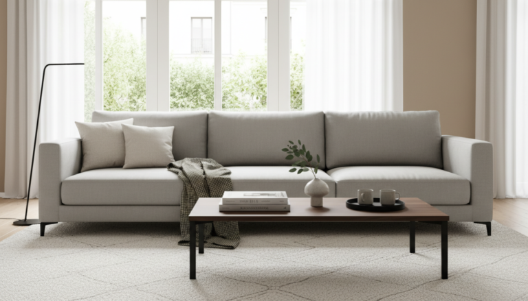 Les bonnes proportions pour un canapé et une table basse dans votre salon