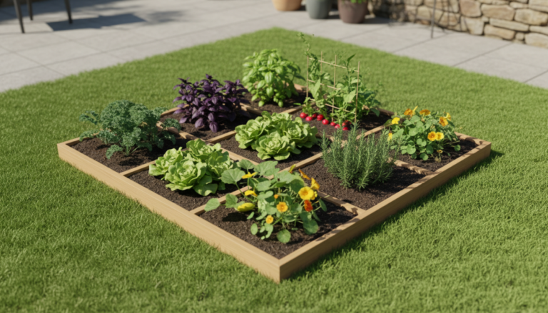 Potager en carrés : plan type pour réussir facilement votre jardin