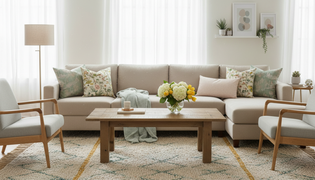 Walmart Lança sa Nouvelle Collection Printanière de Décoration Intérieure — Découvrez des Coussins Élégants, Tapis et Bien Plus Dès 8$